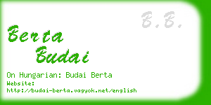 berta budai business card
